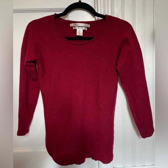 Max Studio Sweaters - SOLD MAX STUDIO 💯 merino wool cranberry sweater XS
